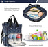 YANENDIE Backpack, Backpack Backpack Blue Evil Eye Diaper Bag Unisex Travel Baby Diaper Bags with Stroller Straps
