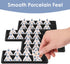 Set 4 56 2-4 Triangle Domino Game with Holders Travel Case | Upgrated Triangular Tiles for Kids, Portable Classic Board