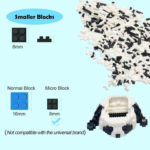 Panda Mini Building Block Set, Micro Animal Building Bricks for Adults, Miniature Animal Block Sets Gifts (1325 pcs)