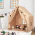 Kids Play Tent with Padded Mat & Star LED Lights, Large Indoor Play Room House Tent for Ages 4-10
