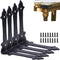 4 Inch Corner Protector, Black Corner Guards with Metal Embellishments for Home Edge Hardware Accessories (4 Pack)