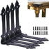 4 Inch Corner Protector, Black Corner Guards with Metal Embellishments for Home Edge Hardware Accessories (4 Pack)
