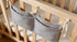 JUSTAUS Bedside hanging bag for storing baby milk bottles and blankets - Baby diaper folding bed organizer bag - Gray