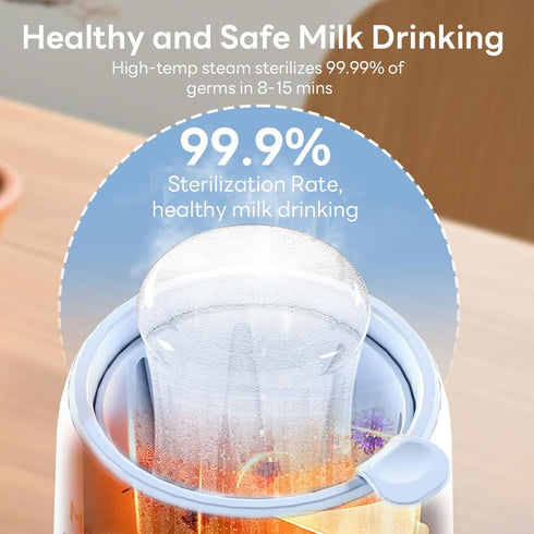 8-in-1 Bottle Warmer, Fast Baby Bottle Warmer for Breastmilk and Formula,Milk Warmer with Accurate Temperature Control