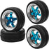 2.59in Rubber Tires & 12mm Hex Plastic Wheel Rims Set for Traxxas Kyosho HPI Tamiya Associated 1/10 RC Car