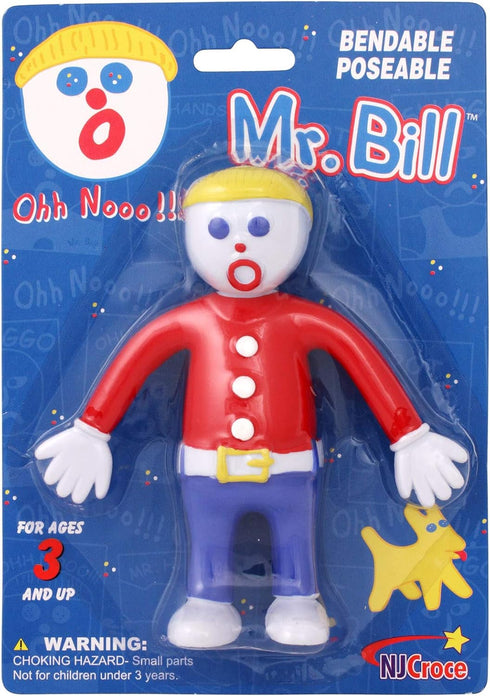 NJ Croce Mr. Bill Bendable Action Figure, Multicolor Poseable Toy for Kids, Durable Collectible for Ages 3+