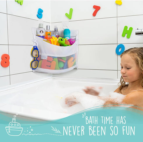 Comfylife Mesh Bath Toy Holder Organizer – The Perfect Corner Bathtub Toy Storage & Bathroom or Shower Caddy – This Multi-use Net Bag Makes Baby Bath Toy Storage Easy – For Kids & Toddlers by Comfylife