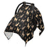 DOMIKING Leopard Cats Black Print Baby Car Seat Cover Breathable Infant Car Seat