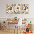 YWJKWLGS Set 3, 16x24 Inch Boho Safari Nursery Wall Art of Natural Solid Wood Framed Animal Print, Giraffe Monkey Lion