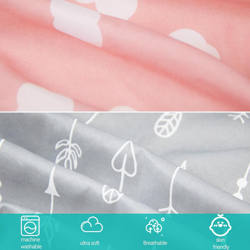 Crib Sheets Fitted, 2 Pack Standard Crib Mattress Sheets for Baby Boys & Girls