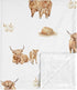 Sweet Jojo Designs Soft Baby Blanket (Boho Highland Cow) for Girls or
