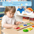 First Jumbo Knob Wooden Shape Puzzles for Toddlers 1-3, Montessori Peg Shapes Puzzle Sorter Board