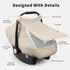 Summer Rquite Car Seat Cover Baby, Carseat Covers Girl Boy, Breathable Muslin Cotton, Large Mesh Window, Infant Car