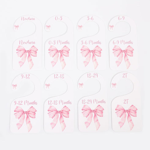 UOAOU Closet Closet Closet 24 Bow Nursery Dividers - Bow Baby Shower,Girl Dividers,Baby Girl Organizer with Bow,Newborn