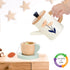 Set 19-Piece Set 3+ PairPear Wooden Tea for Kids, Pretend Tea Time Play with Tray, Wooden Tea Toys for Toddlers