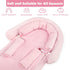 2 1 0-12 SWESEN Infant Car Seat Insert & Strap Covers, Car Seat Head Support for Baby Girls Boys, in Breathable Air