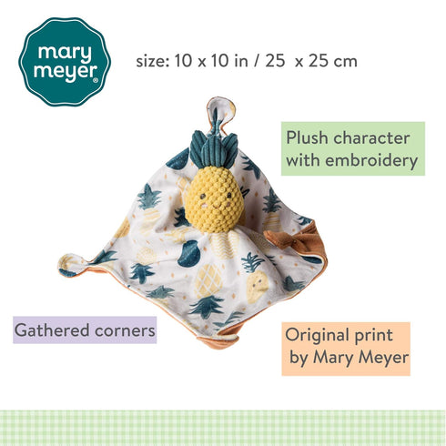 Mary Meyer Sweet Pineapple Soothie Security Blanket, 10 x 10-inches