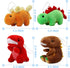 16 Pack Plush Dinosaurs, Mini Dinosaur Figures Assortment Keychain Toy, Soft Dino Stuffed Animal Set for Kids