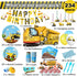 vinfo Set 24 Construction Birthday Party Supplies For Boys - Guests Dump Truck And Tractor Party Decorations, Paper