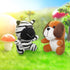 12pcs 3.9 Inch Skylety Mini Safari Stuff Animal Cute Jungle Stuffed Animal Lion Rabbit Owl Hedgehog Monkey Tiger Zebra
