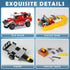 Set Playset City Fire Truck Building with Rescue Boat Building Blocks - Educational for City Fire Rescue - Birthday