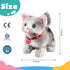 Cuteoy Walking Grey Cat Stuffed Animal, Talking Educational Plush Kitty Toy, Electric Interactive Animated Plushies for