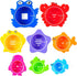 Baby Bath Toy - Beach Stacking Cups for Boys and Girls - 8 pcs Bath Tub Toys for Toddlers