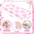 4 Pack 52'' 28'' Set CroBlissful Coquette Pink Bows Baby Crib Fitted Sheet x Pink Bows Fitted Crib Mattress Sheet