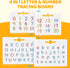 Set GAMENOTE Double Sided Magnetic Letter & Number Board - Alphabet & Numbers Tracing Board for Toddlers, ABC Uppercase
