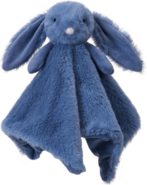 Apricot Lamb Stuffed Animals, Navy Blue Bunny Rabbit Security Blanket, Plush Baby Lovey for Nursery