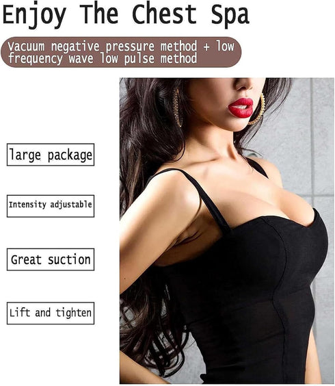 XFIXWSASV Wireless Electric Breast Massager, Vacuum Therapy Machine for Fast Enlargement, Double Cup Pump with Bust