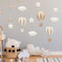 Poen 10 Pcs Star Hot Air Balloon and Cloud Nursery Decor Western Wall Decor for Bedroom Mini Felt Clouds Stars Hot Air
