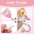 4-Pack Dummy, Dummies, Silicone Pacifier Clip with Adapter Ring Fits MAM Soft Flexible Binky Holder for Button-Style