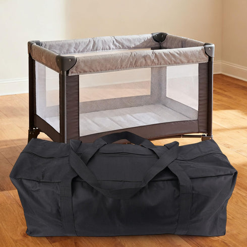 Goktvai Pack Carry Bag for Graco n Play, Oxford Cloth Foldable Duffle Bag with Zipper and Handle for Travel and Storage