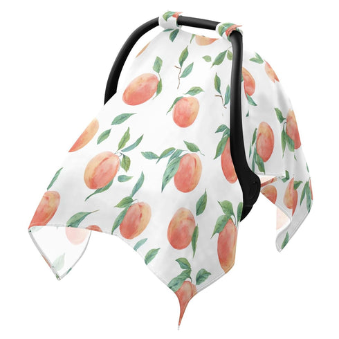 Mazeann Summer Peach Fruit Car Seat Cover Baby Breathable Soft Infant Carseat Covers