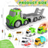 1, 2, 3, 4 Set, IJIGU Truck Toys for Toddler Year Old Boy, City Sanitation Transport Trucks Toy Ideal Christmas