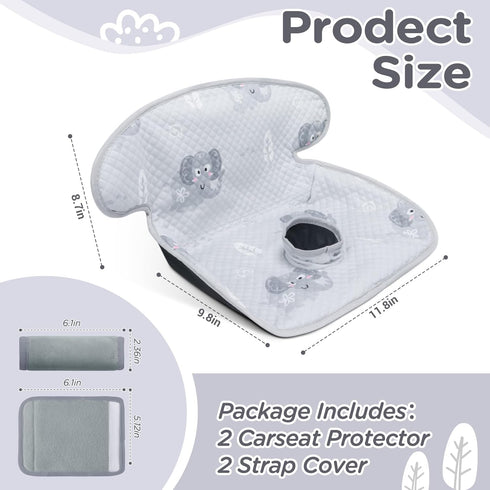 Set, 2 Pack 2 Car Seat Potty Training Protector Waterproof Piddle Pad for Baby Toddlers, Leak-Proof Car Seat Liner