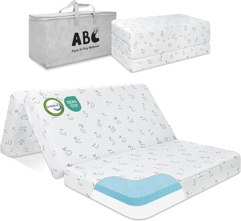 Pack and Play Mattress Trifold- 38"x26" Pack N Play Mattresses Pad with