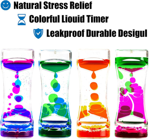 LYPGONE Pack 5 (Pack 5) Liquid Motion Bubbler Timer of Liquid Bubbler Sensory Toys Fidget Toy Activity Relaxing Desk