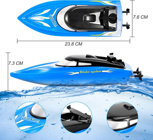 2PACK Adults,10km/H 2.4G 4 RC Boat,Remote Control Boats for Kids and High Speed Remote Control Boat,Fast RC Boats
