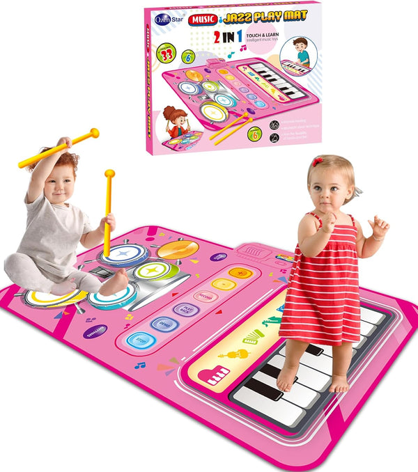 DQMOON Toys for 1 Year Old Girl Gifts, Baby Musical Mat with