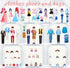Magnetic Dress Up Paper Doll Game Toys, Dollhouse Magnet Clothes Puzzles for 3+ Year Old Girls