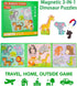 Animal Activities Toy Wooden Jigsaw Puzzles Book for Boys & Girls 2-4, Magnetic Puzzles for Toddlers 1-3, Travel