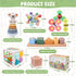 6-in-1 0-6 6-12 1-3, Set 6 YHHYTOY Montessori Baby Toys Months, Infant Teething Toys Soft Stacking Blocks Rings Shape