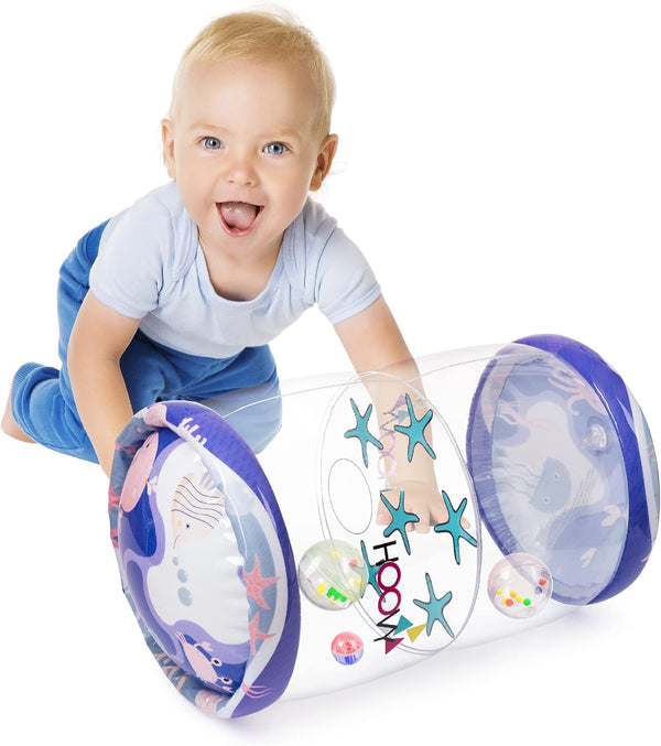 Hoovy Infant Crawling Toys, Toys for Crawling Babies 6-12 Months, Beginner Crawl Along Baby Roller, Tummy Time Activity
