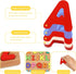 3 4 5 Alphabet Puzzle, Wooden Puzzles for Toddlers Year Old, ABC Letter Puzzle, Educational Learning Toys for Kids