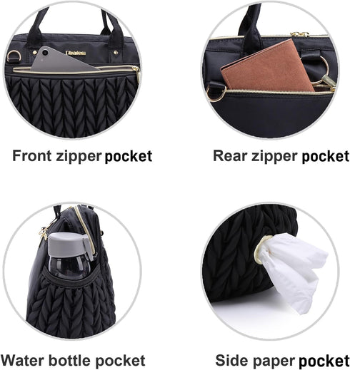 BHAFEM Backpack Small Diaper Bag Tote Crossbody, Medium Baby Bag Convertible for Women Diaper Purse