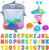 Comfylife Baby Bath Toy Organizer, Bath Toy Storage with Foam Toys (Numbers & Letters) + Extra Net