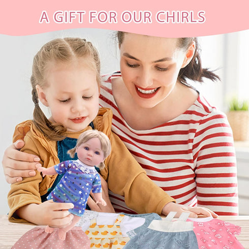 Girl Doll Clothes and Accessories - 6 Sets for 11 Inch Dolls, Princess Dress, Pajamas, Cute Outfits for Girls