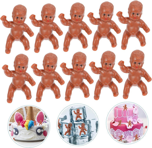 30pcs Baby Full Moon Mini Baby Dolls for Newborns Small Plastic Baby Figurines